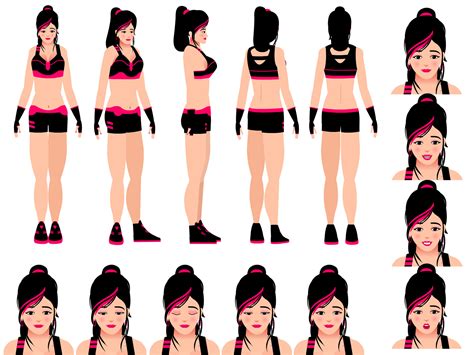 Artstation Female Fitness Model 2d Animation Character Design Tutorial
