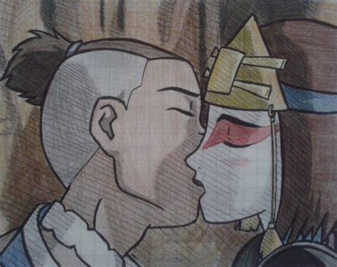 Sokka And Suki Kiss By Mahmusx On Deviantart Suki And Sokka Avatar The Last Airbender The
