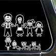 Stick People Family Car Decals Stickers