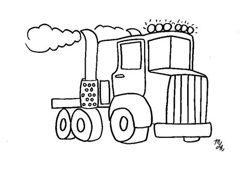 semi truck coloring pages    print