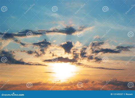 Beautiful Sundown Stock Image Image Of Clouds Forecast 13145537