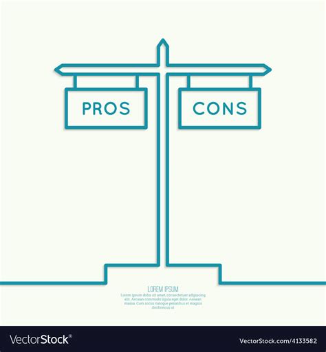 Pros And Cons List Royalty Free Vector Image Vectorstock