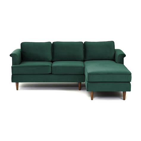 Porter Forest Green Velvet Sectional Raf Tov Furniture