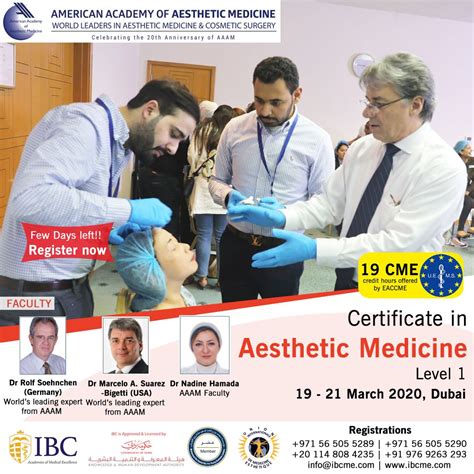 academy of aesthetic medicine s aaam certificate in aesthetic medicine course level 1