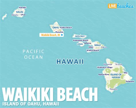 Map Of Waikiki Beach Hawaii Live Beaches
