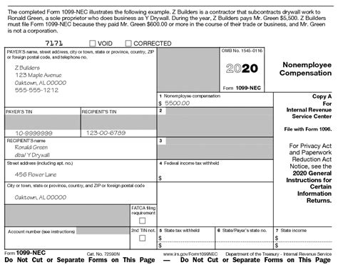 Instructions For Forms 1099 Misc And 1099 Nec 2020 Internal Revenue