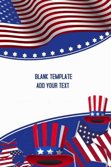 4th Of July Blank Poster Flyer Template Flyer Blank Poster Flyer
