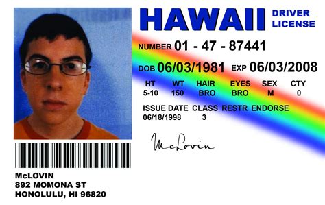 Alg Id Cards Superbad Mclovin Novelty Driving License Id Replica Buy