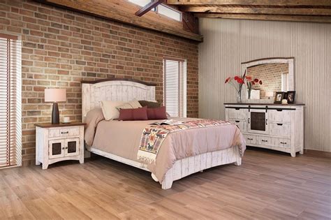 Claymore park f white 8 pc king panel bedroom from distressed white bedroom furniture , image source: White Barn Door Eliza Queen Bedroom Set - Solid Wood ...