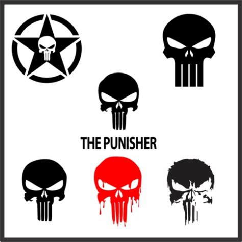 All Skull Vector All Skull And Crossbones Download Punisher And More