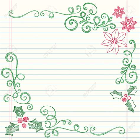 8354996 Hand Drawn Christmas Holly Leaves Sketchy Notebook Doodles