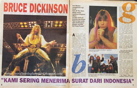 Metal Bootleg Fan Mixed Iron Maiden Telephone Interview Indonesia 1992