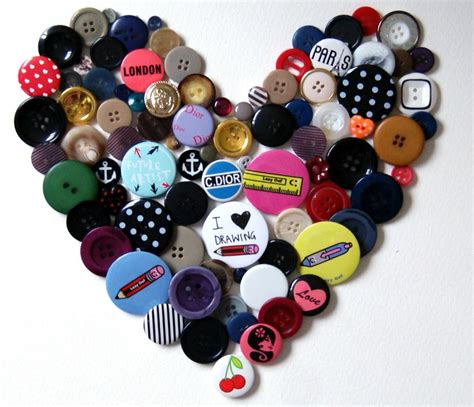 Diy Heart Button Art Burkatron