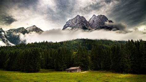 Hintergrundbilder 3840x2160 Px Kabine Wald Landschaft Berge