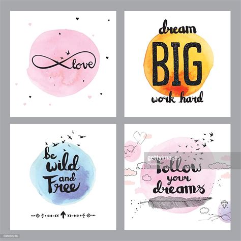 Cute Inspirational Quotes Vector Art Getty Images
