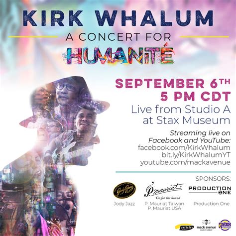 Watch Kirk Whalum S Live Stream Event A Concert For Humanité