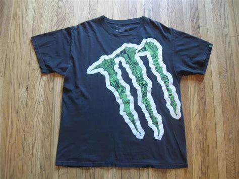 Monster Energy Drink Gigantic Clawed Logo Black T Shi Gem