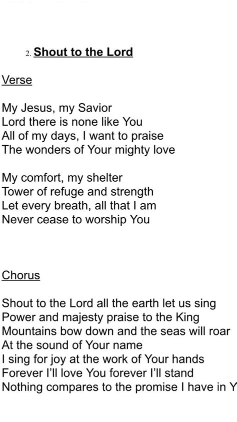 Lirik Lagu Shout To The Lord Mengenal Lagu Rohani Kristen Yang