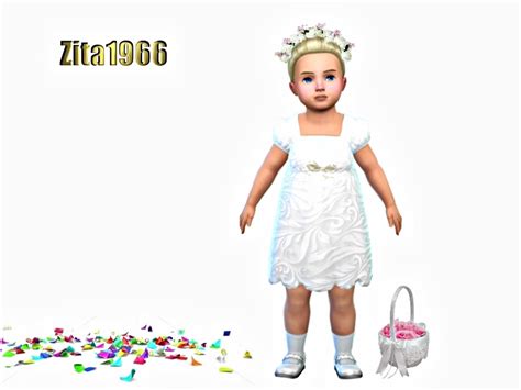 The Sims Resource Toddler Flower Girl Dress