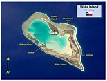 Large detailed Wake Island NASA photo map with marks | Wake Atoll ...