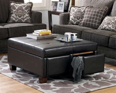 Unique And Creative Tufted Leather Ottoman Coffee Table Homesfeed