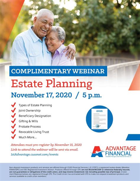 Estate Planning Flyer85x11 2020 003 1st Advantage Federal Credit