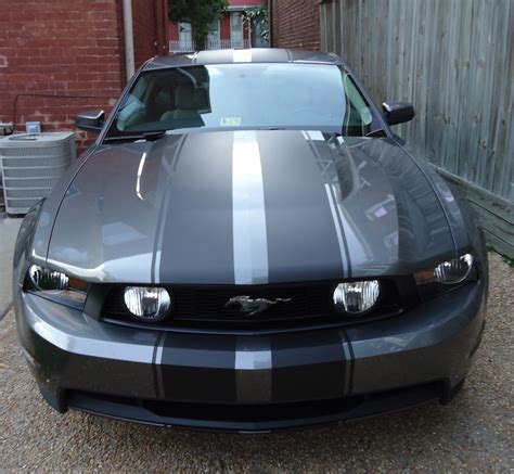 2011 Mustang Gt Sterling Gray Tinted And Stripes With Pics Ford