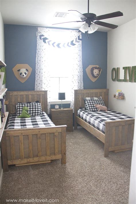 It's always fun to decorate a space for the kids. Ideas for a Shared BOYS Bedroom (…yay, all done!!) (Make ...