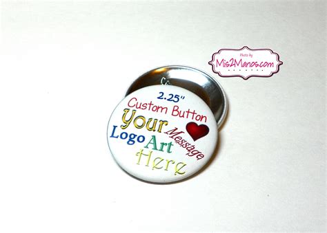 Custom Buttons Personalized Buttons Pin Back Promotional Buttons Set Of