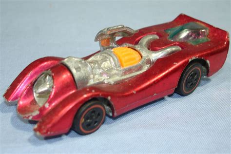 Mattel Hot Wheels Red Line Diecast Car 1970 Red Jet Threat Mattel Hot