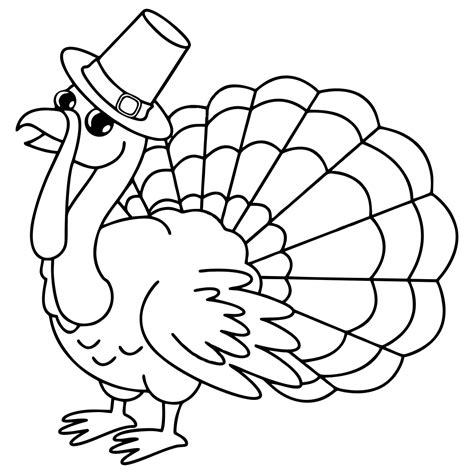 Thanksgiving Turkey Coloring Pages Sketch Coloring Page