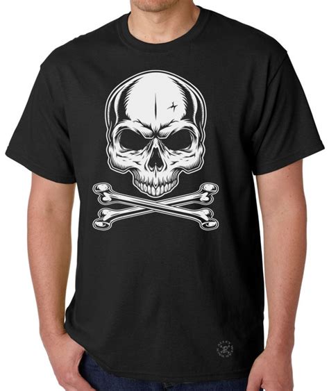Skull And Crossbones T Shirt Back Alley Wear