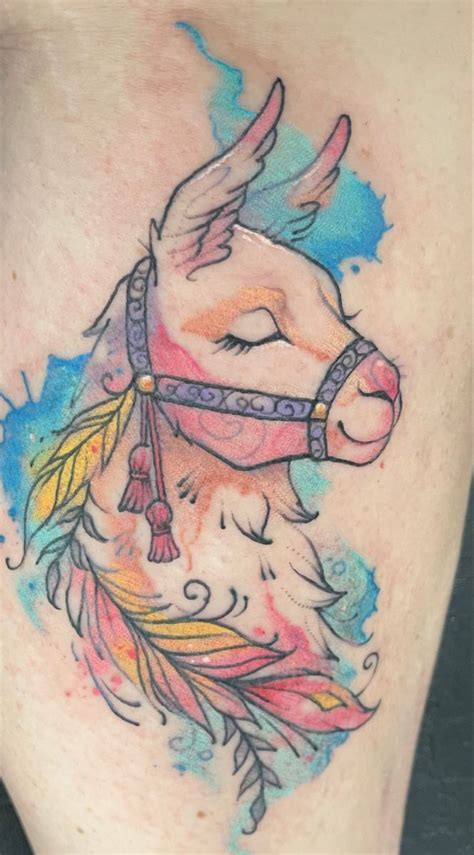 Love My New Llama Tattoo Llama Tattoo Star Tattoos Unicorn Tattoos