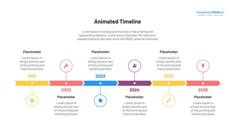 Animated timeline free Powerpoint template