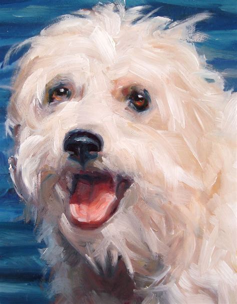 Freespirited Livvi Cools Off Custom Pet Portrait Oil Painting By Puci