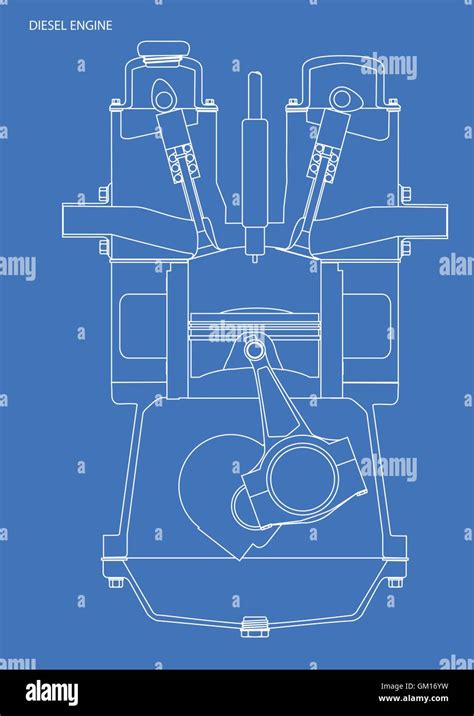Diesel Engine Blueprint Stock Vector Image And Art Alamy