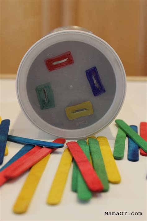 Get tips and activities for fine motor skills development with your kids. Preschool Activity for Color Matching and Fine Motor Skills