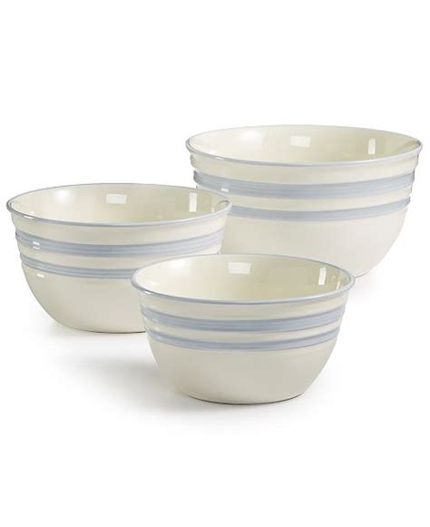 Martha Stewart Collection Color Striping Mixing Bowls Set Of 3