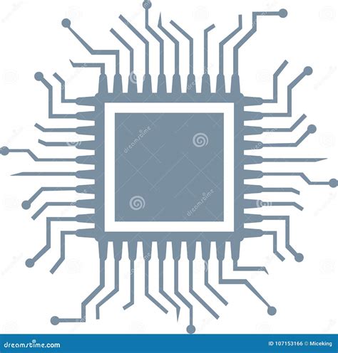 Cpu Computer Chip Stock Illustration Illustration Of Hardware 107153166
