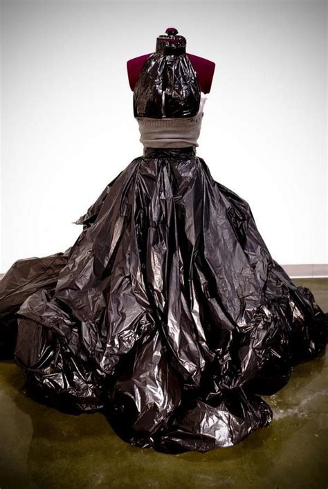 trashbags but i love the shape recycled dress fashion art dress