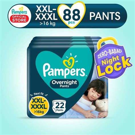 Pampers Overnight Pants Diapers Xxl 22s X 4 Packs 88 Pcs Shopee Philippines