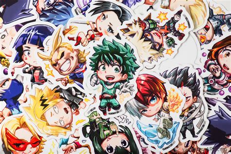 Boku No Hero Academia Cute Chibi Vinyl Sticker Bnha Hero