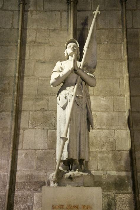 Statue Joan Of Arc Notre Dame Paris France Joan Of Arc Statue Saint