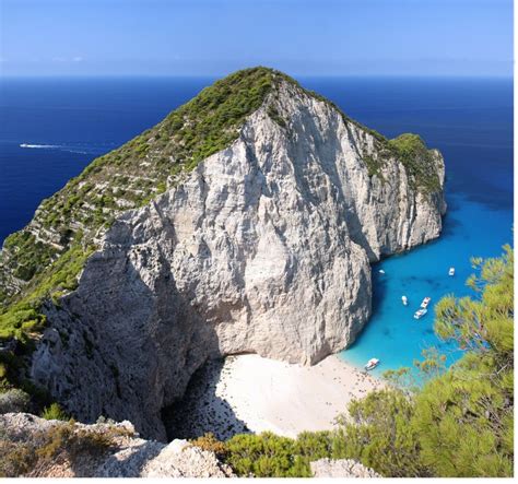 Famous Navagio Beach Zakynthos Greece Stock Photo Image Of Boat