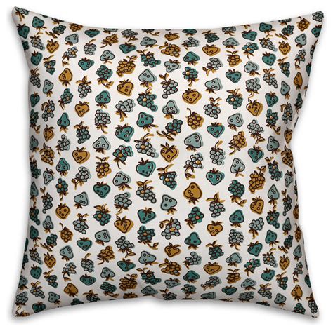 5 out of 5 stars. Blue Fruit Pattern Outdoor Throw Pillow - Farmhouse ...