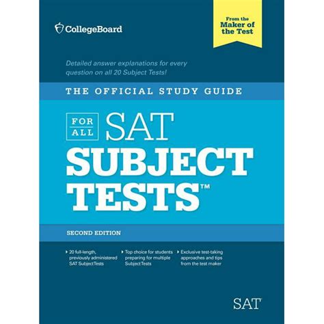 The Official Study Guide For All Sat Subject Tests With 2 Cdroms