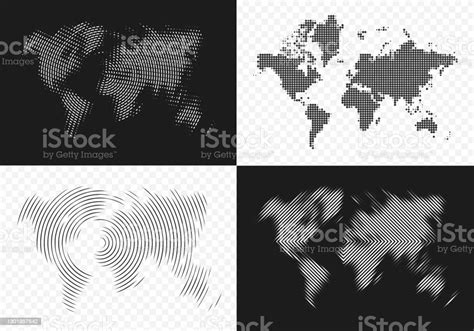 Geometric World Map Collection Stock Illustration Download Image Now