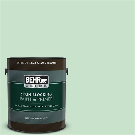 Behr Ultra 1 Gal M410 2 Wishful Green Semi Gloss Enamel Exterior