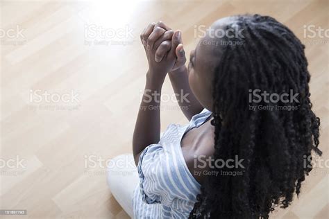 Young African Woman Praying Stock Photo Download Image Now Praying