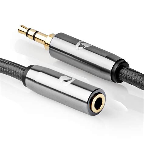 Stereo Audio Cable 35 Mm Male 35 Mm Female Gold Plated 200 M